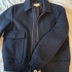 Reiss Men's Navy Bomber Jacket